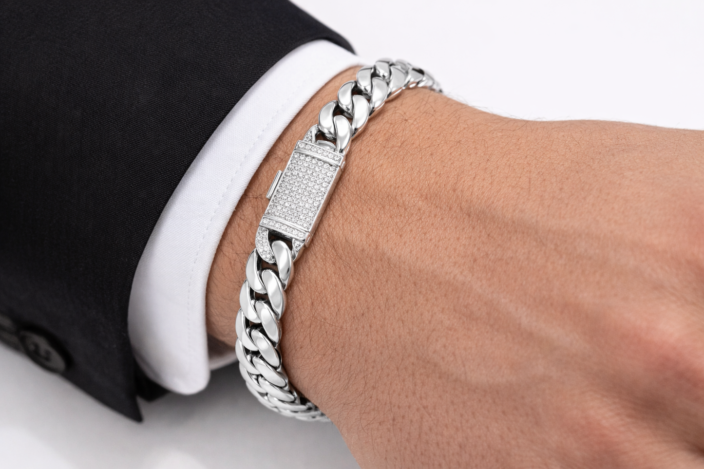 0.65 ctw 9.4mm Diamond Cuban Link