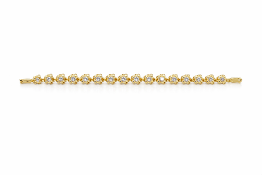 1.08 ctw Hawaiian Flower Plumeria Diamond Bracelet