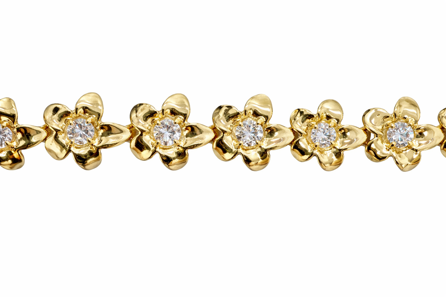 1.08 ctw Hawaiian Flower Plumeria Diamond Bracelet