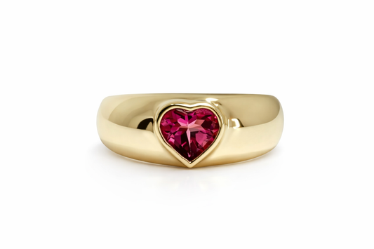 7mm Genuine Heart Pink Topaz