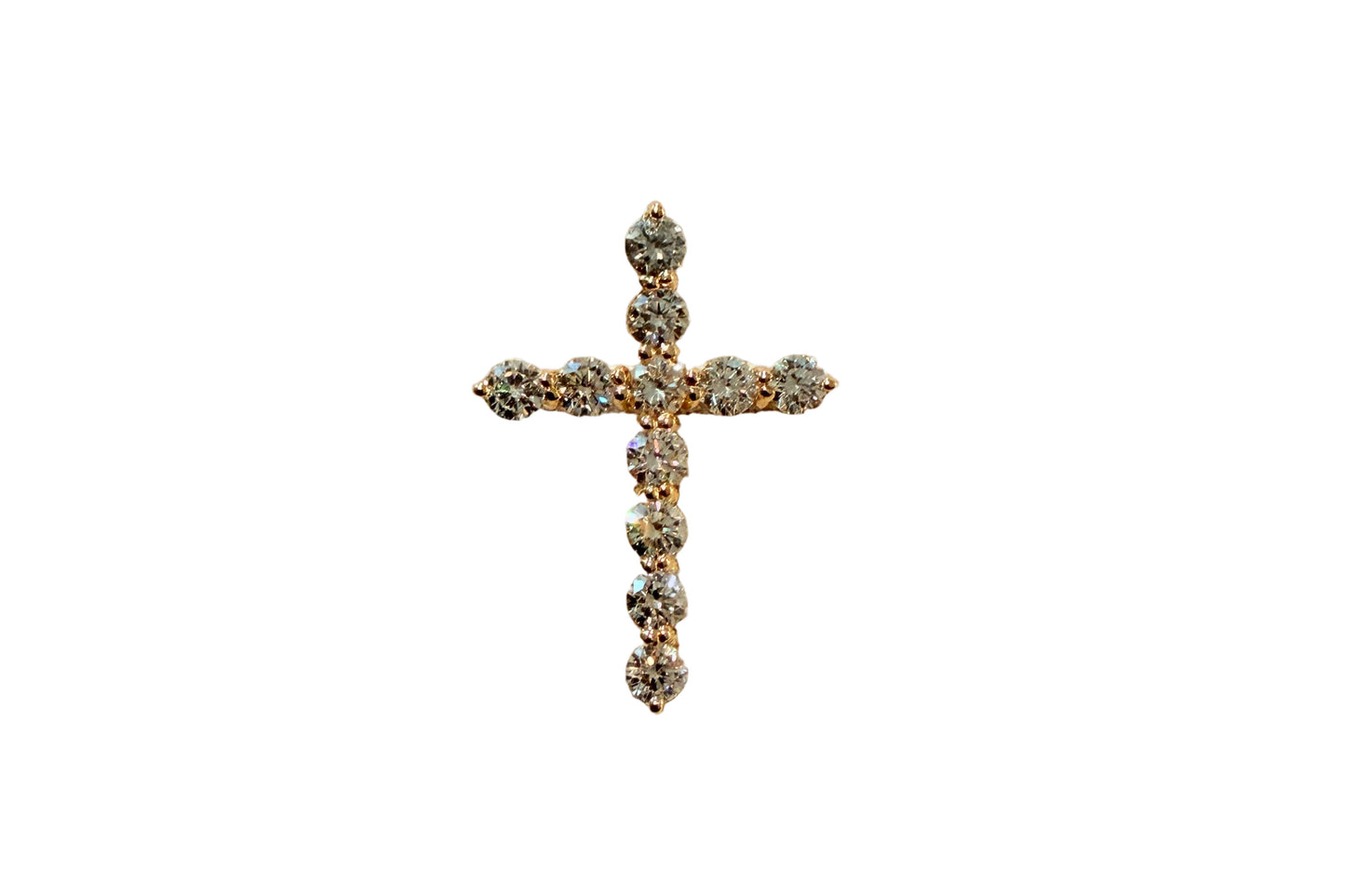 .93 ctw Round Tennis Diamond Cross Pendant