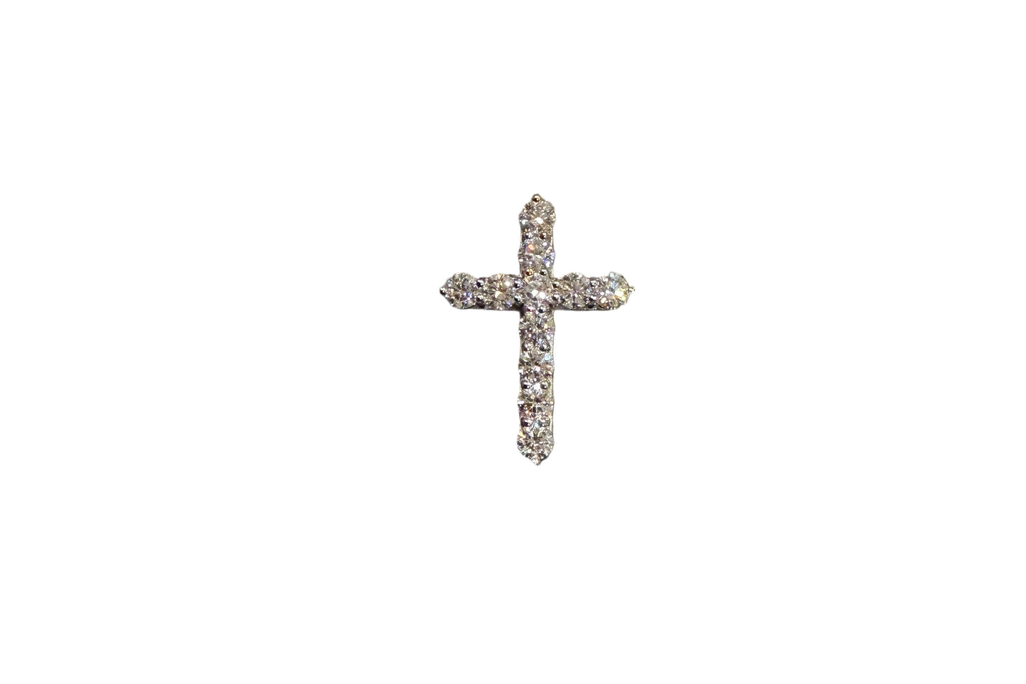 2.7 ctw Round Tennis Diamond Cross Pendant