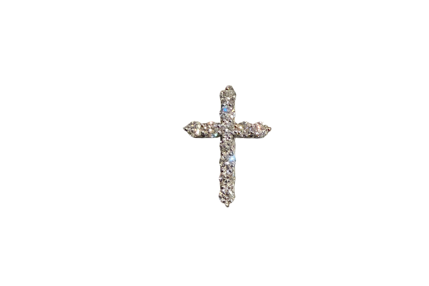 2.7 ctw Round Tennis Diamond Cross Pendant