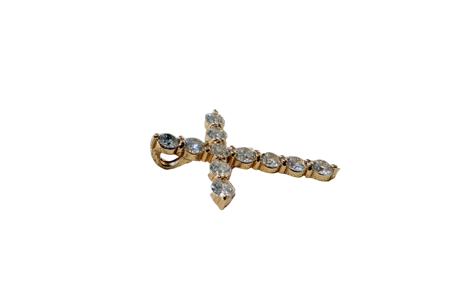 .93 ctw Round Tennis Diamond Cross Pendant