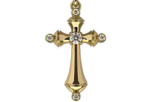 .14 ctw Round Diamond Cross Pendant