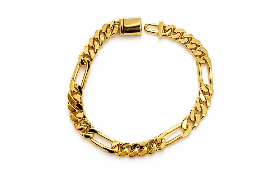 8mm Cuban Link Figaro Bracelet