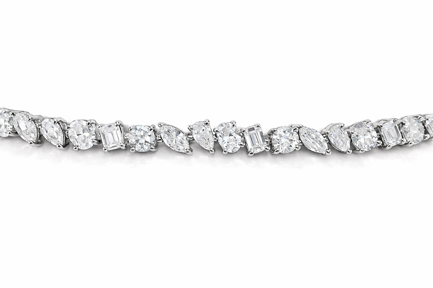 9.25 ctw Five Shape Diamond Tennis Bracelet