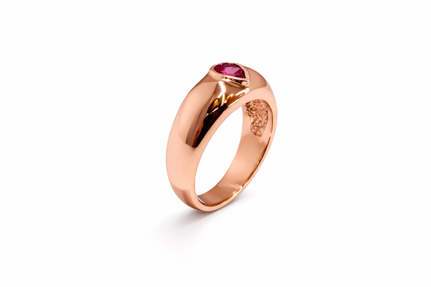 7mm Genuine Heart Pink Topaz