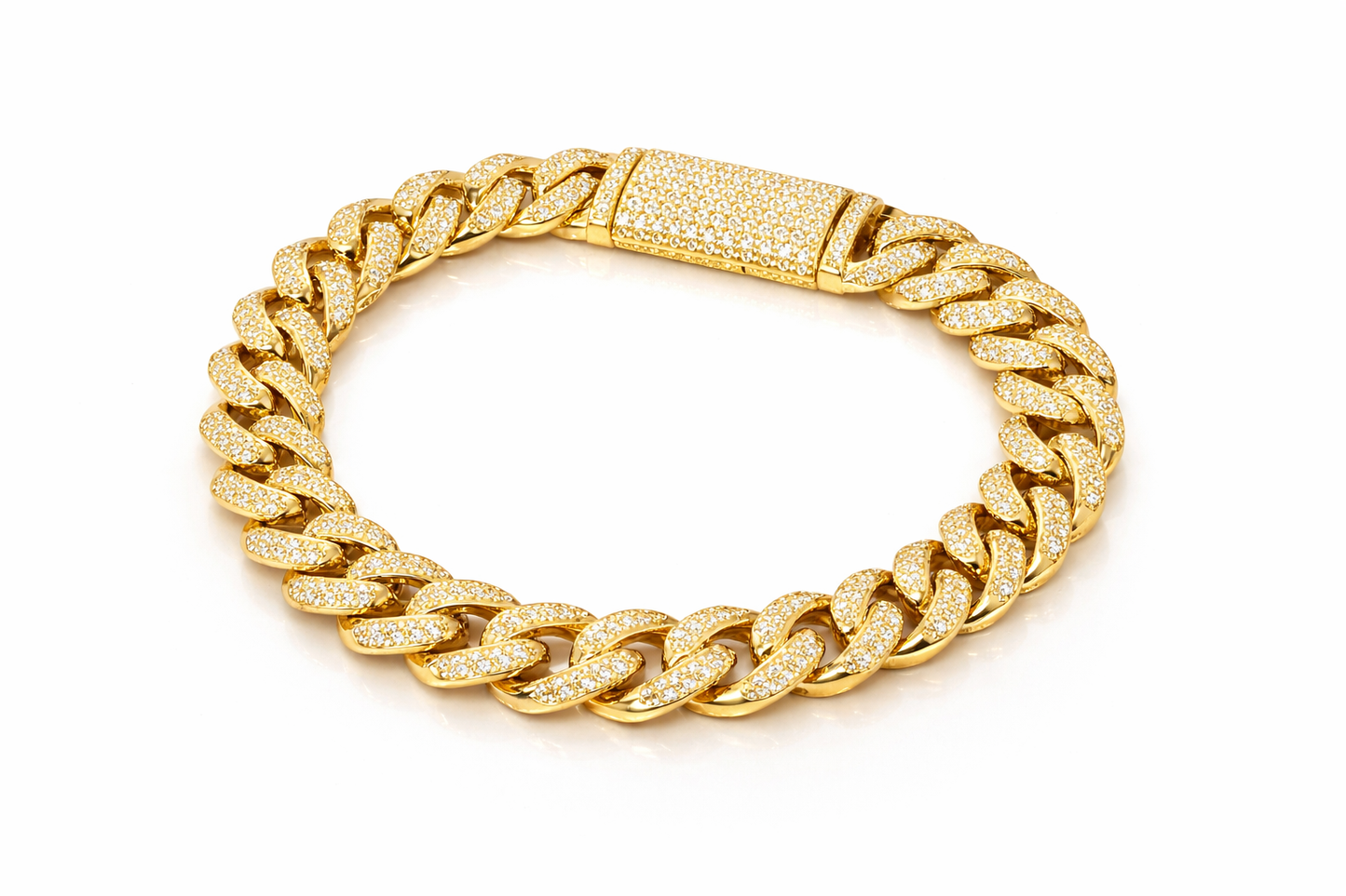 5.5 ctw 12mm Pave Diamond Cuban Link