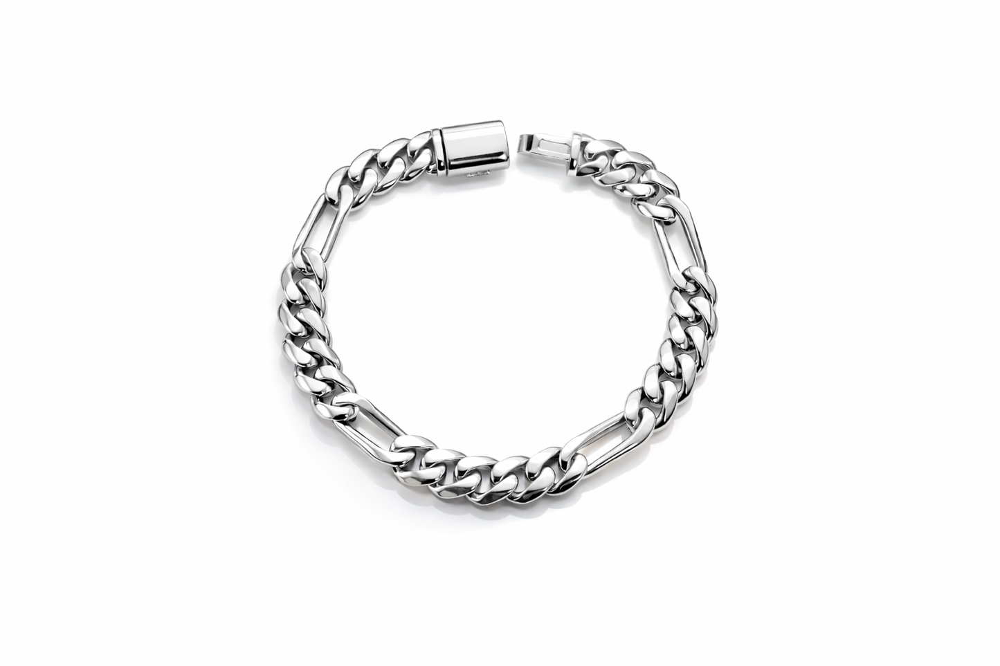 9.5mm Cuban Link Figaro Bracelet