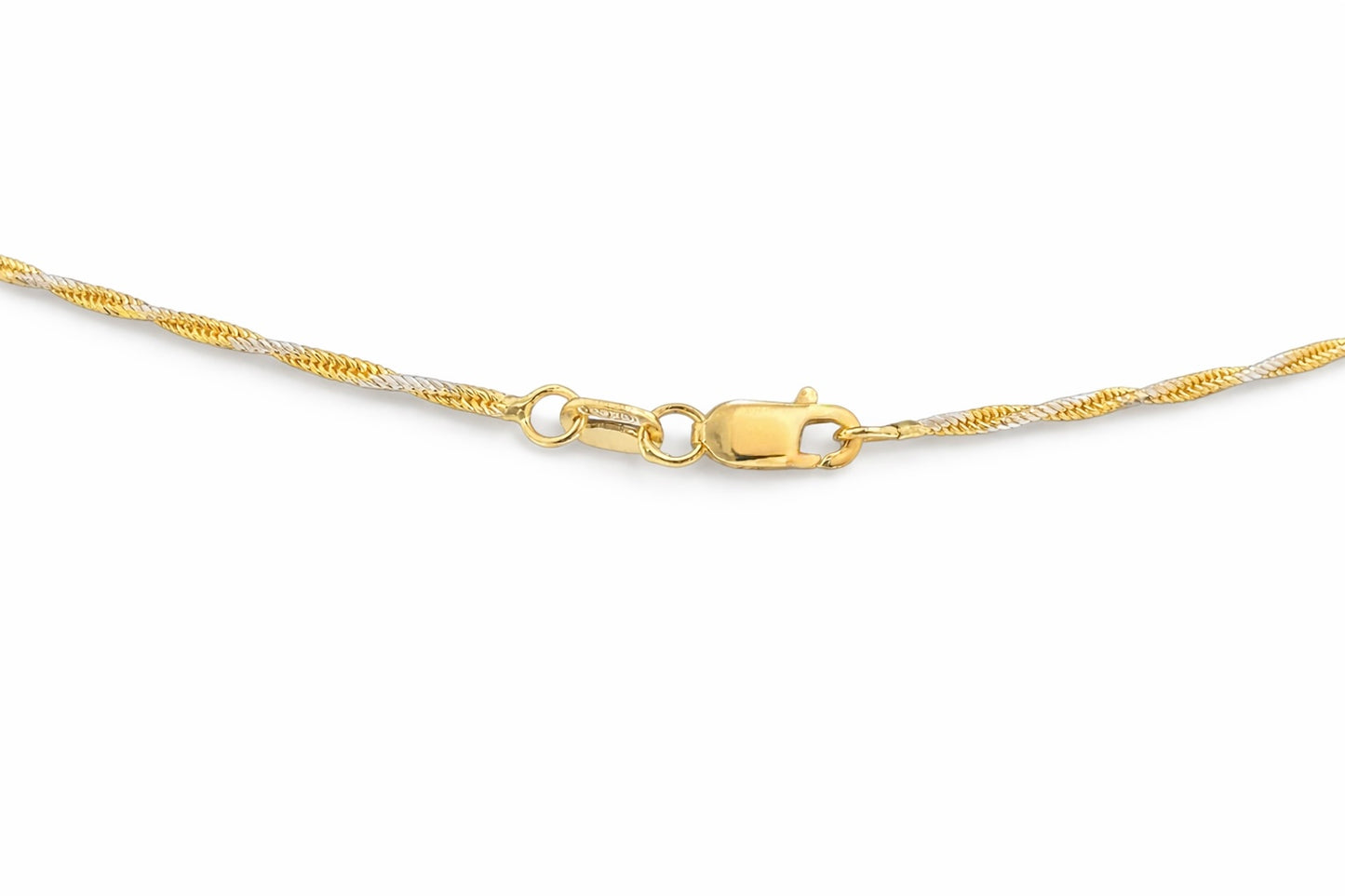 Two Tone White And Yellow Gold Chain