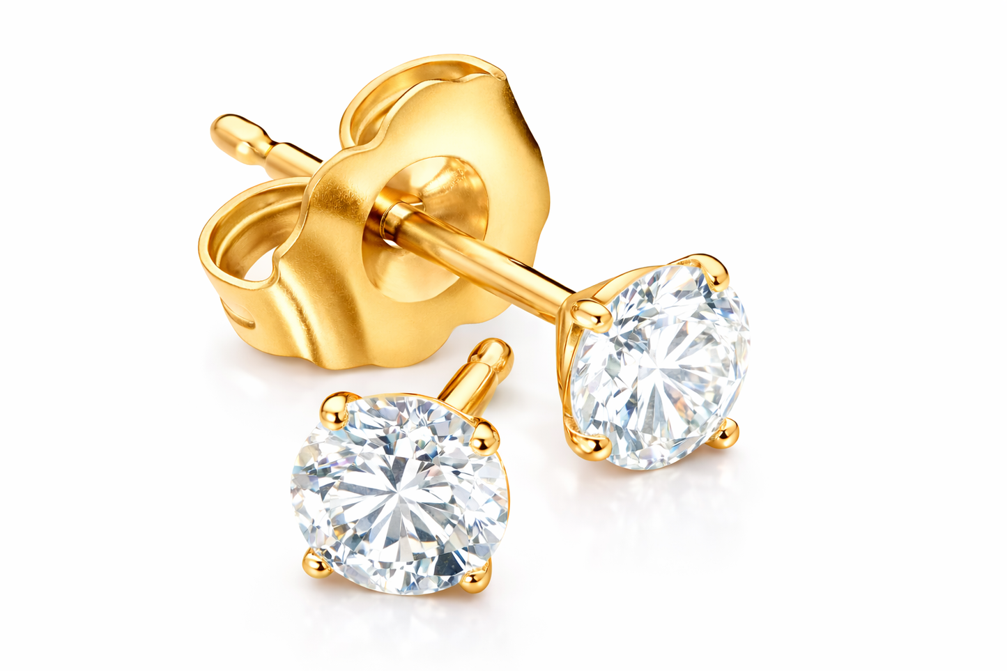 3.8mm Diamond Stud Earrings