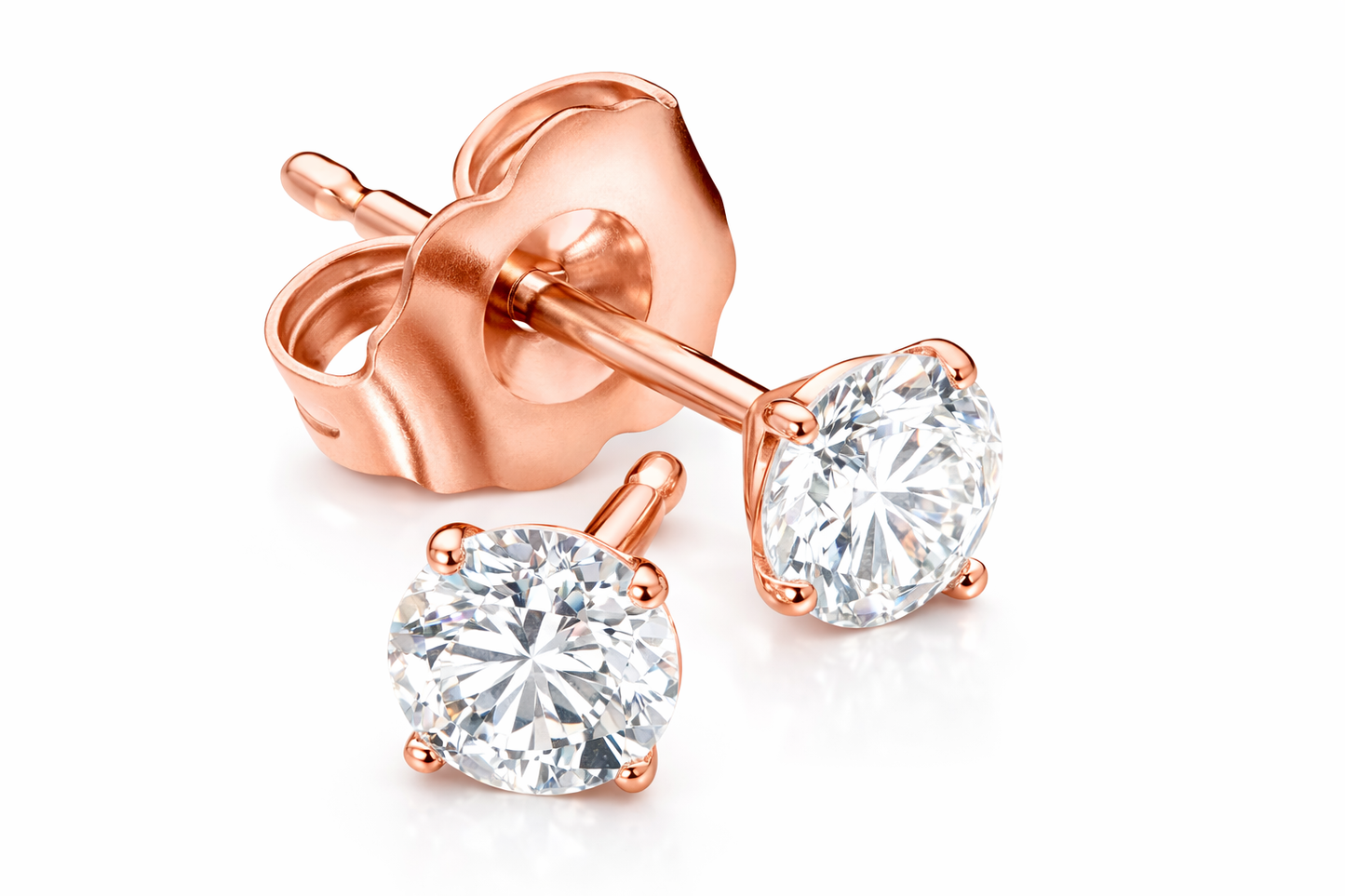 3.8mm Diamond Stud Earrings