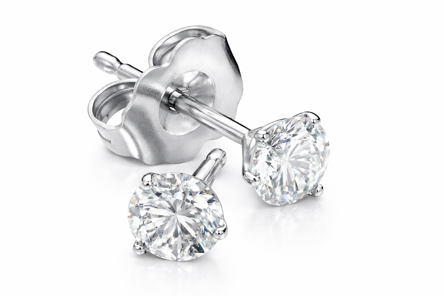 3.8mm Diamond Stud Earrings