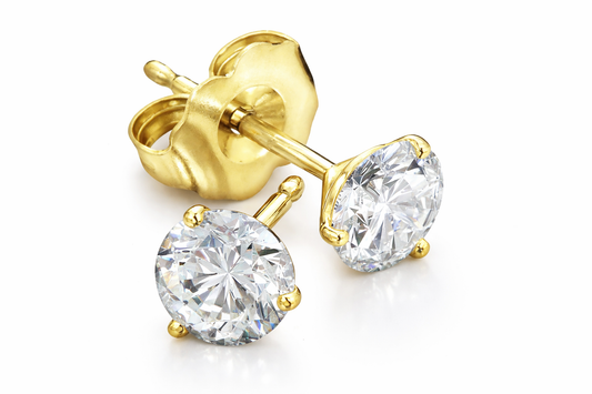 4.5mm Diamond Stud Earrings