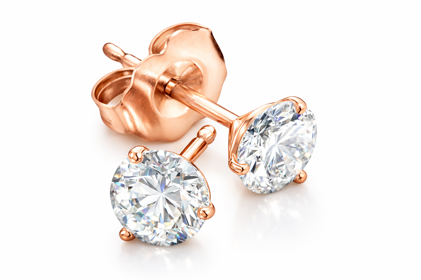 4.5mm Diamond Stud Earrings