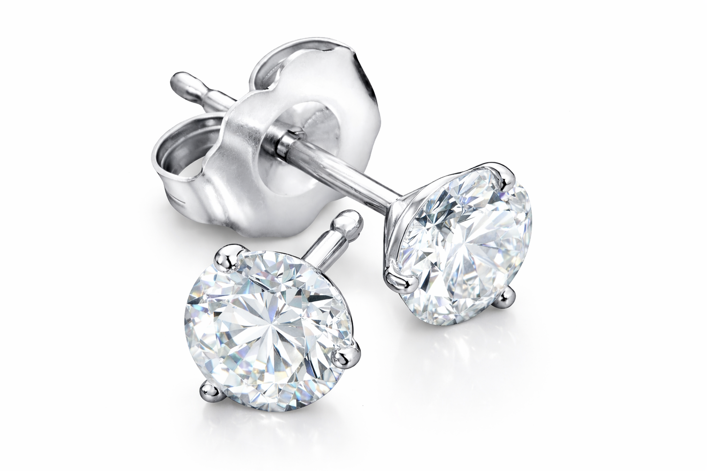 4.5mm Diamond Stud Earrings
