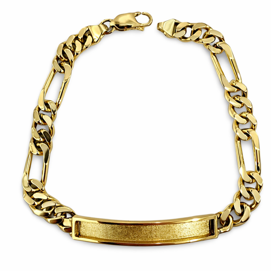 6mm Cuban Link Figaro ID Bracelet