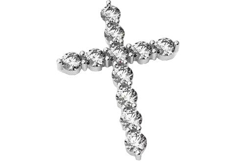 .93 ctw Round Tennis Diamond Cross Pendant