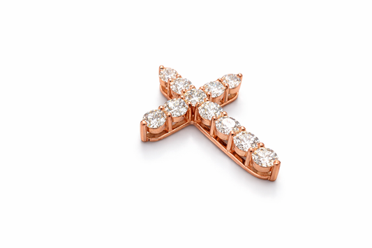 2.7 ctw Round Tennis Diamond Cross Pendant