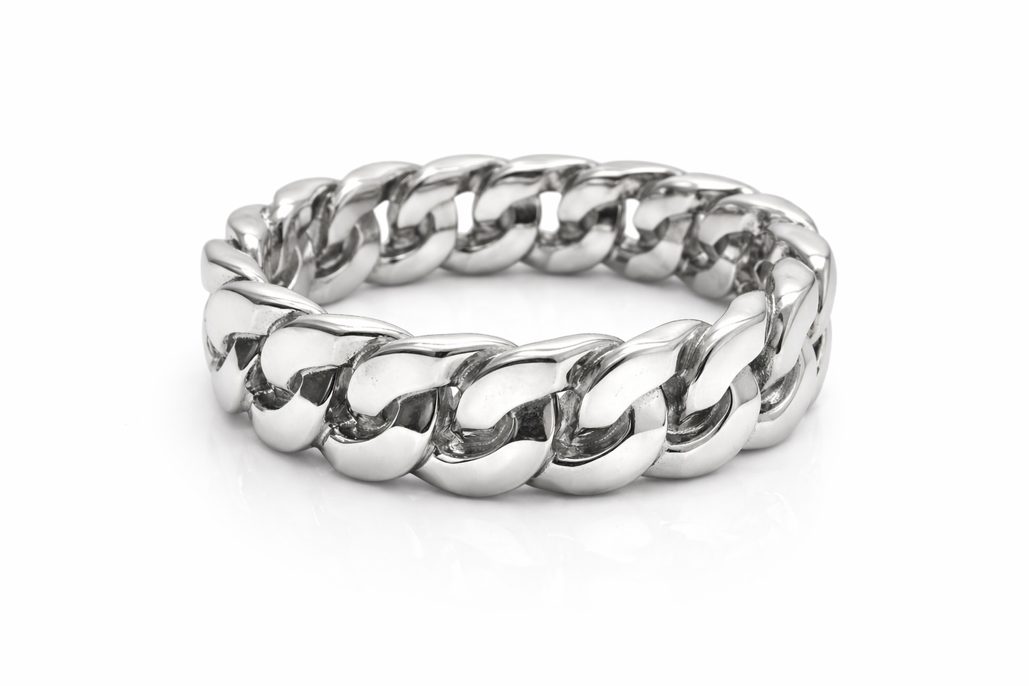 6mm All Around Cuban Link Ring