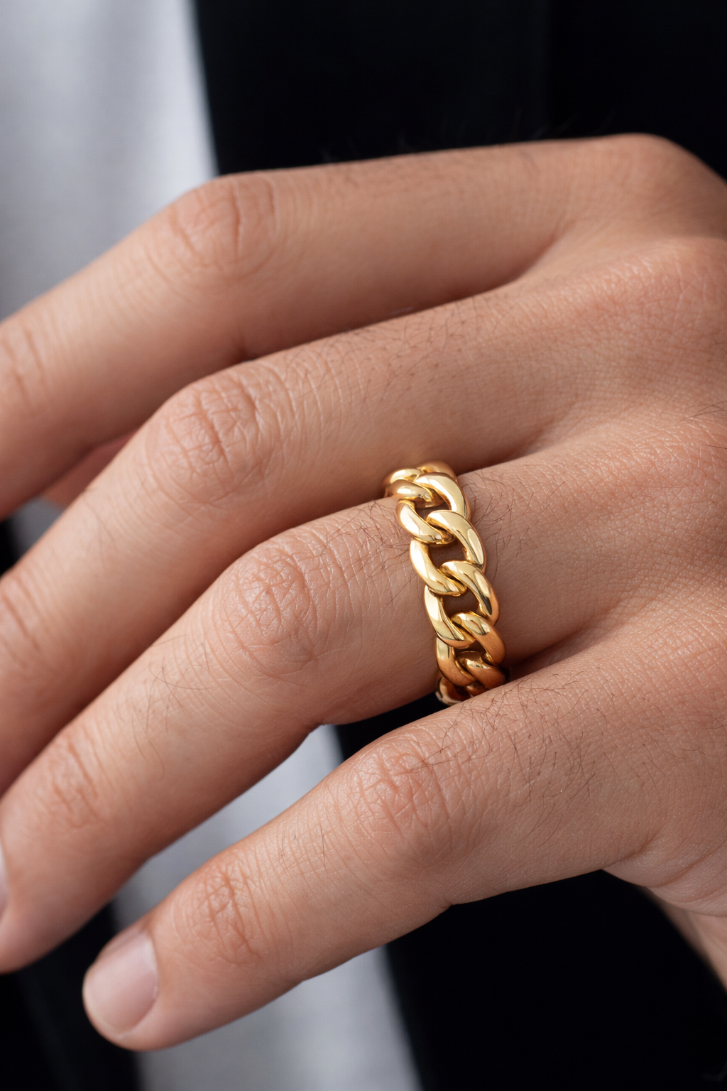 6mm All The Way Cuban Link Ring