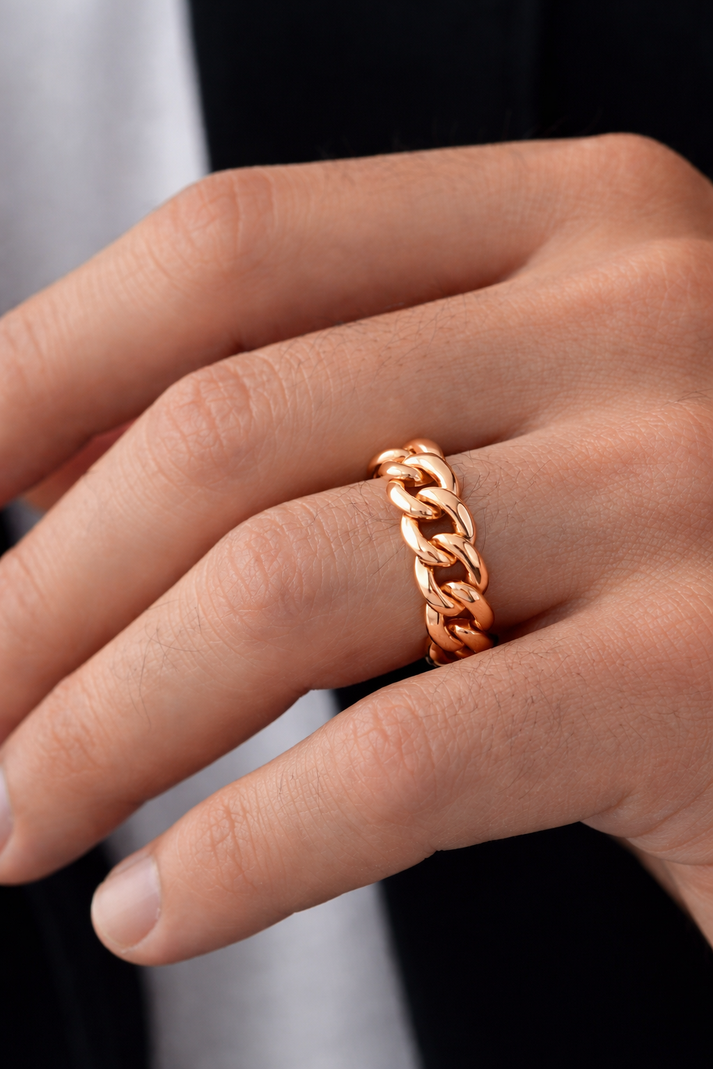 6mm All The Way Cuban Link Ring