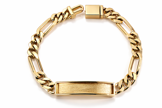 7.5mm Cuban Link Figaro ID Bracelet