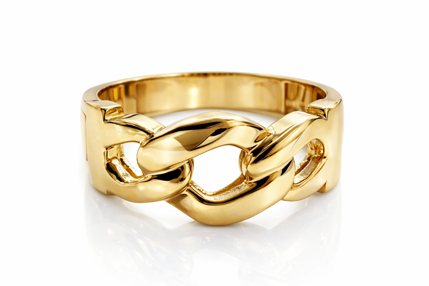 8.5mm Honeycomb Cuban Link Ring