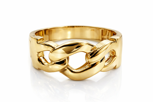 8.5mm Honeycomb Cuban Link Ring