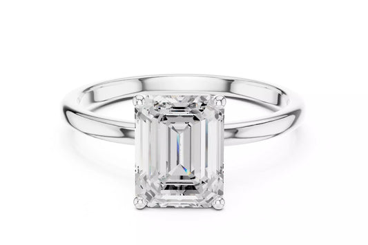 2.00 ctw Emerald Diamond Solitaire Engagement Ring