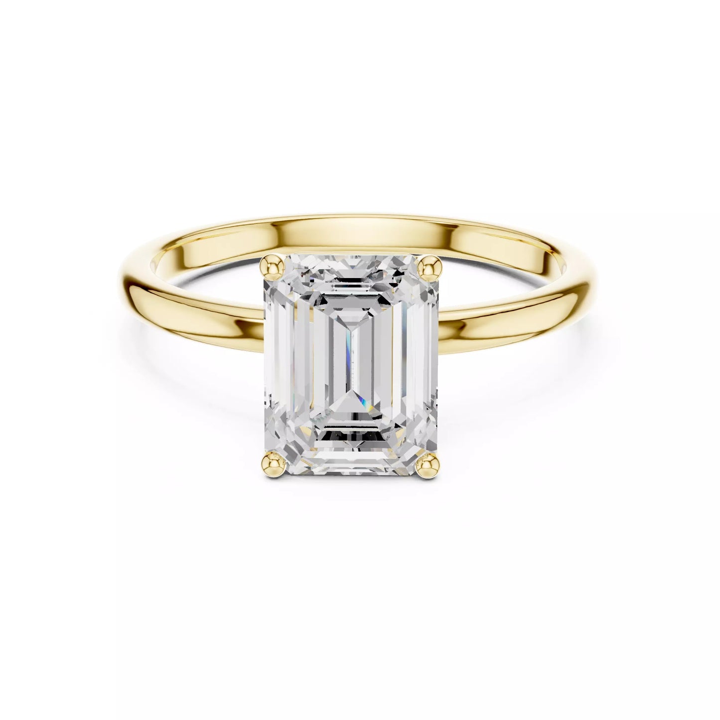 2.00 ctw Emerald Diamond Solitaire Engagement Ring