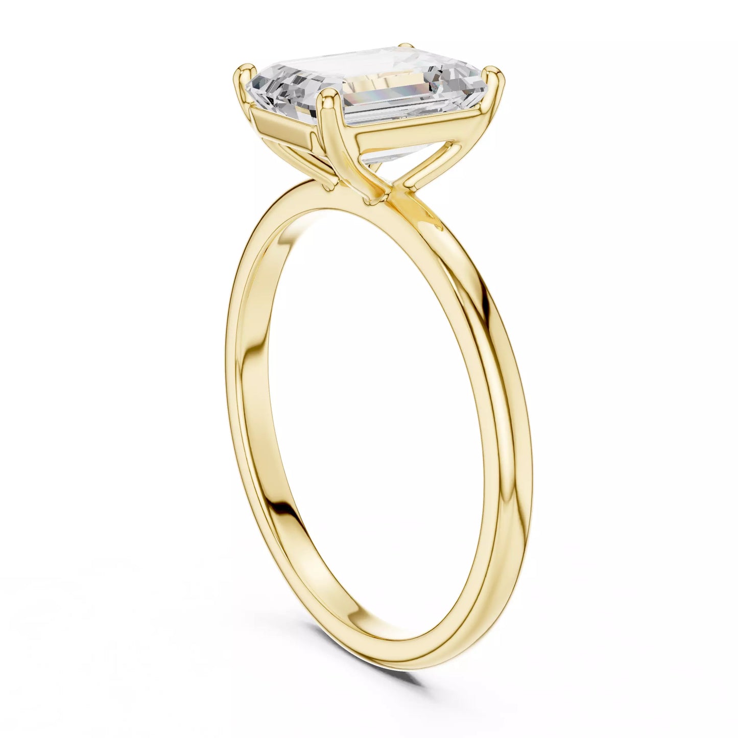 2.00 ctw Emerald Diamond Solitaire Engagement Ring