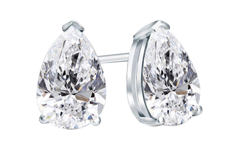 .62ctw Pear Diamond Stud Earrings