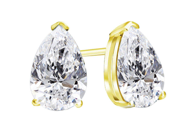 .62ctw Pear Diamond Stud Earrings