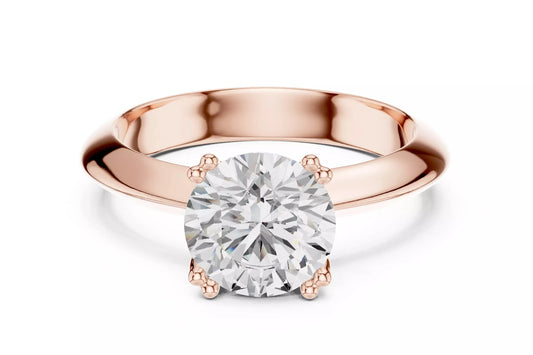 1.50 ctw Round Diamond Solitaire Knife Edge Engagement Ring