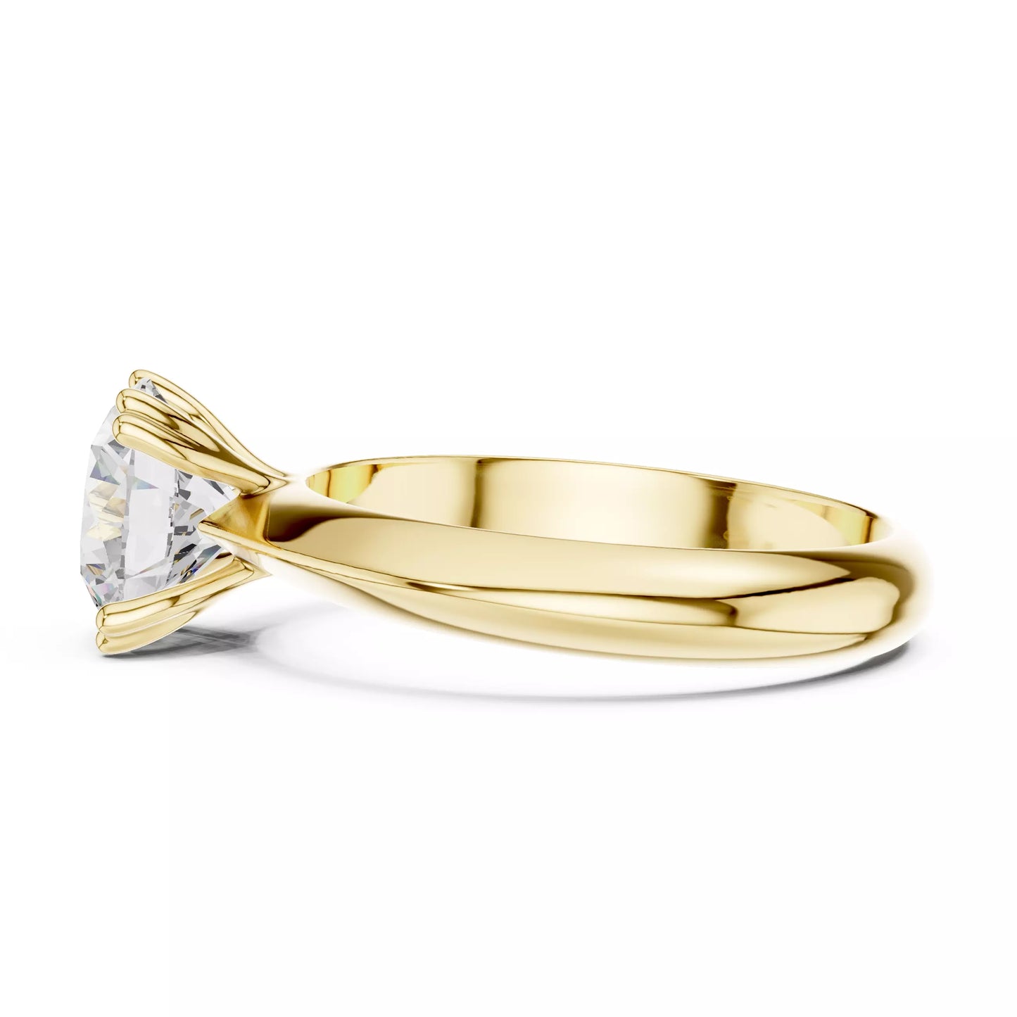 1.50 ctw Round Diamond Solitaire Knife Edge Engagement Ring
