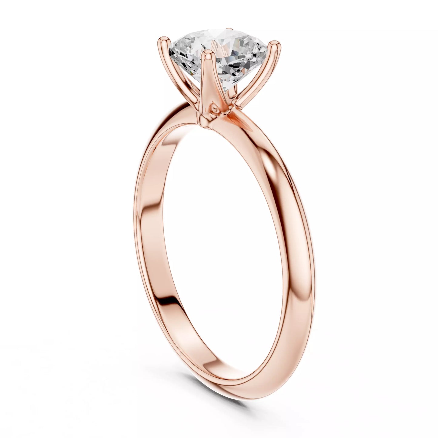 1.00 ctw Cushion Diamond Solitaire Knife Edge Engagement Ring