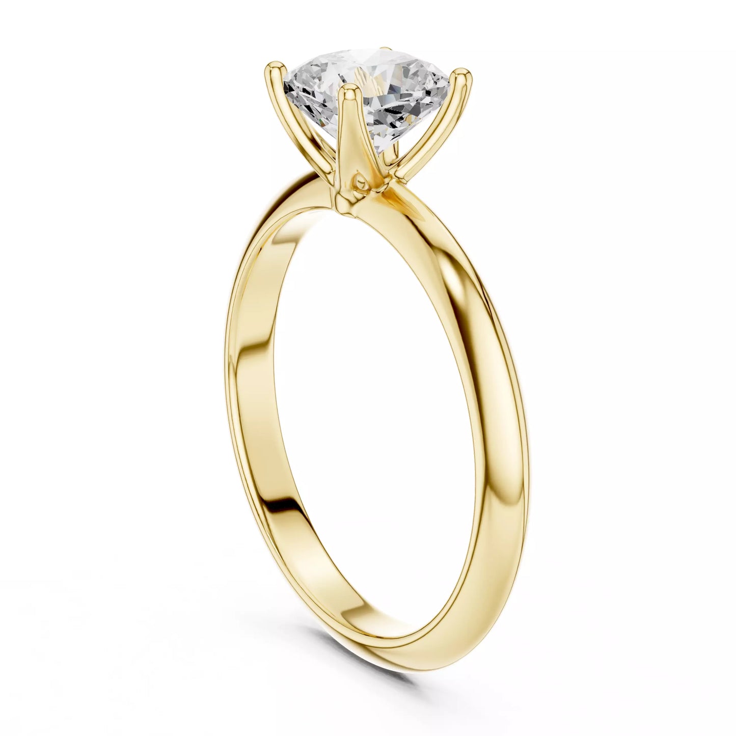 1.00 ctw Cushion Diamond Solitaire Knife Edge Engagement Ring