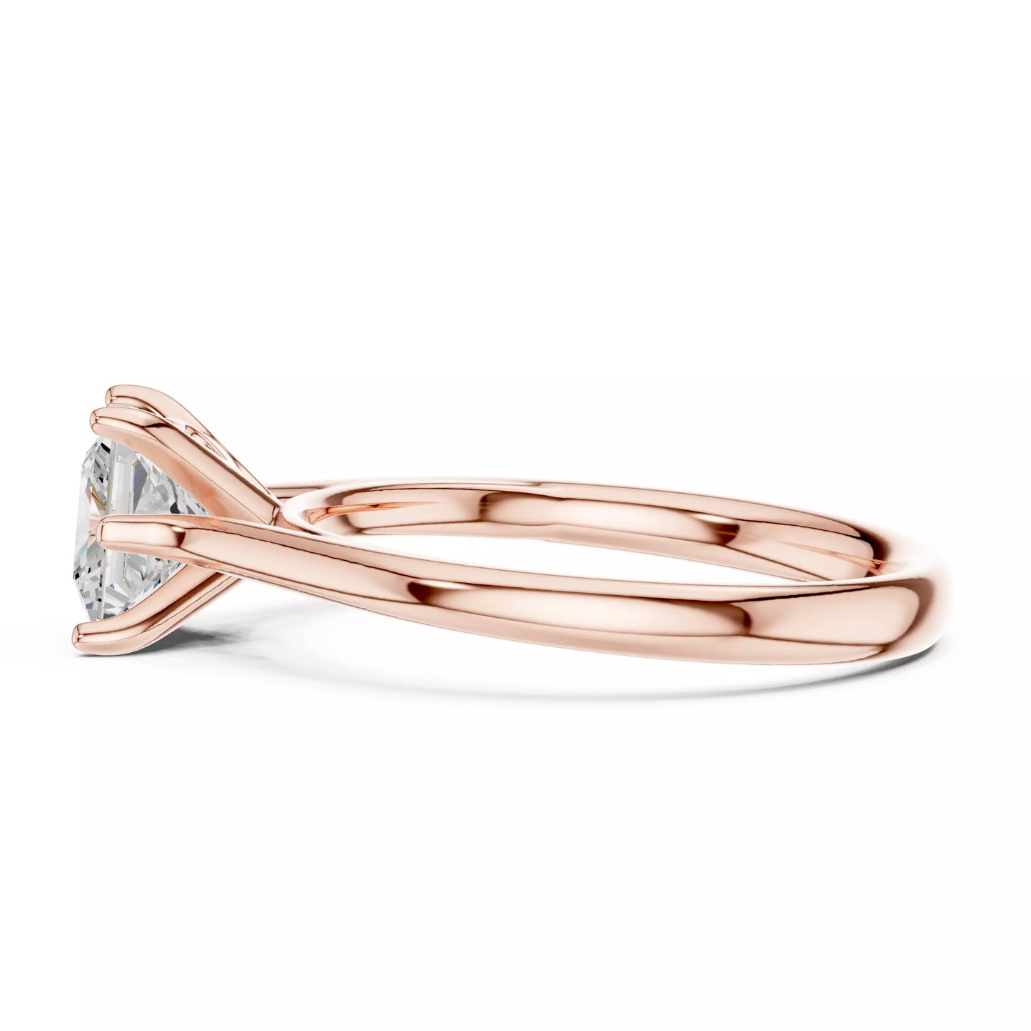 1.00 ctw Princess Diamond Solitaire Engagement Ring
