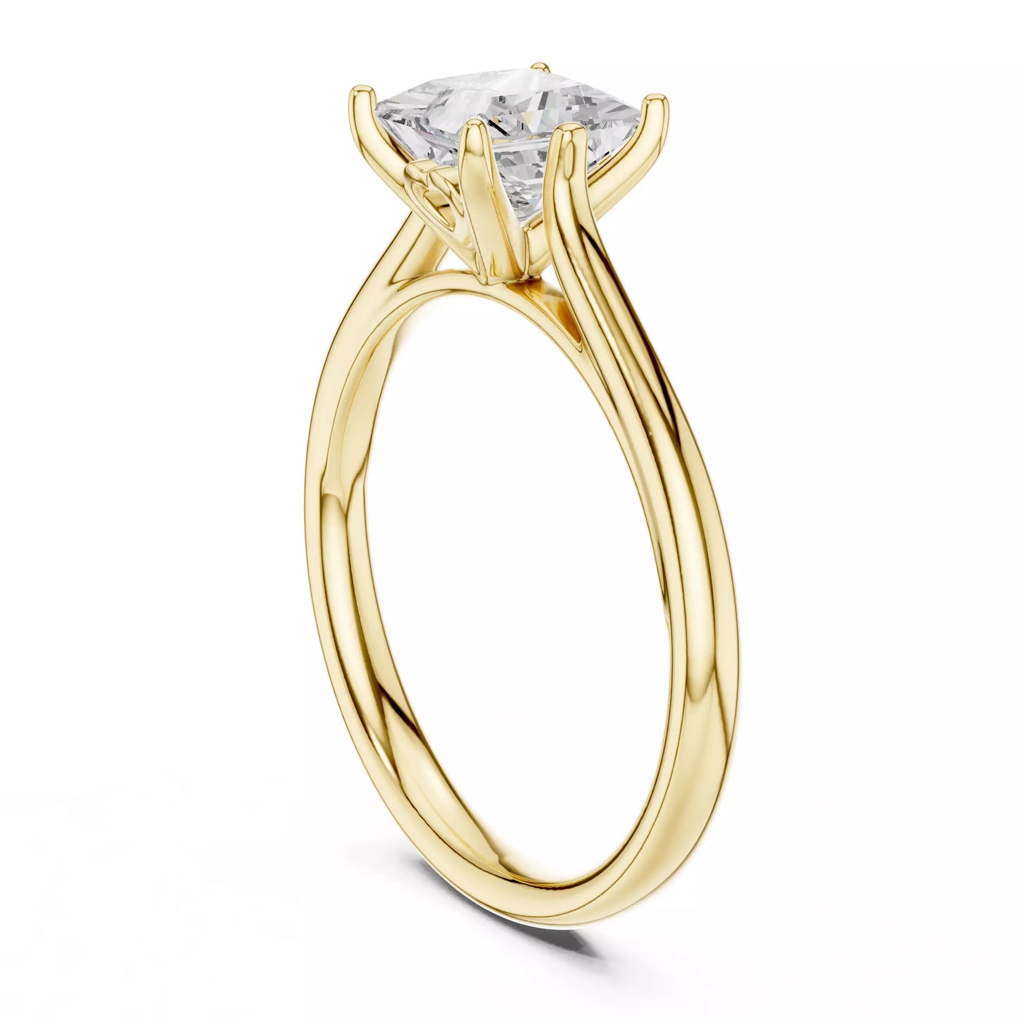 1.00 ctw Princess Diamond Solitaire Engagement Ring