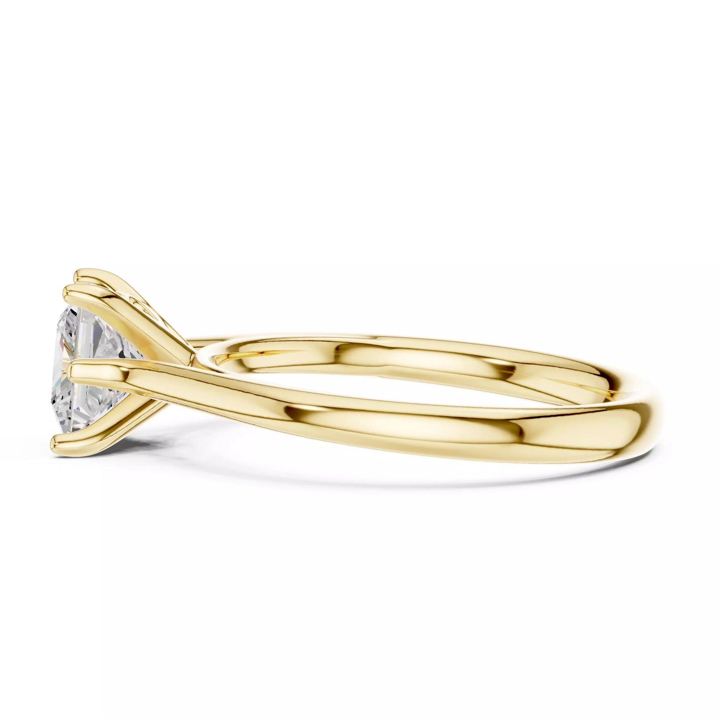 1.00 ctw Princess Diamond Solitaire Engagement Ring