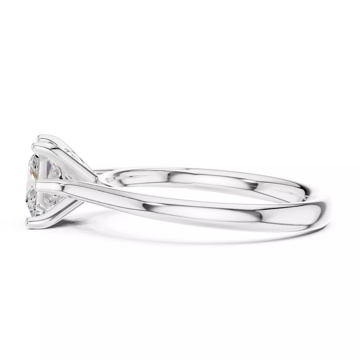 1.00 ctw Princess Diamond Solitaire Engagement Ring