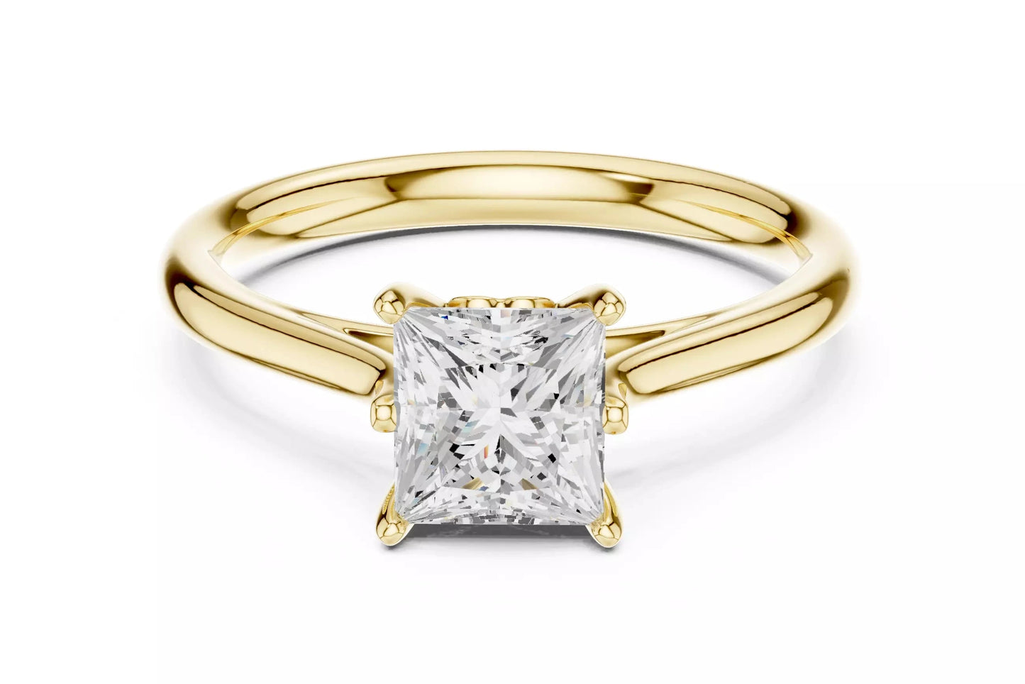 1.00 ctw Princess Diamond Solitaire Engagement Ring