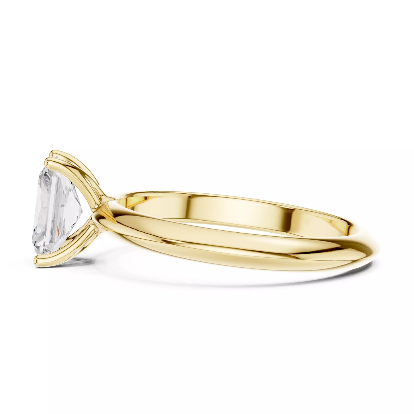 1.00 ctw Radiant Diamond Solitaire Knife Edge Engagement Ring