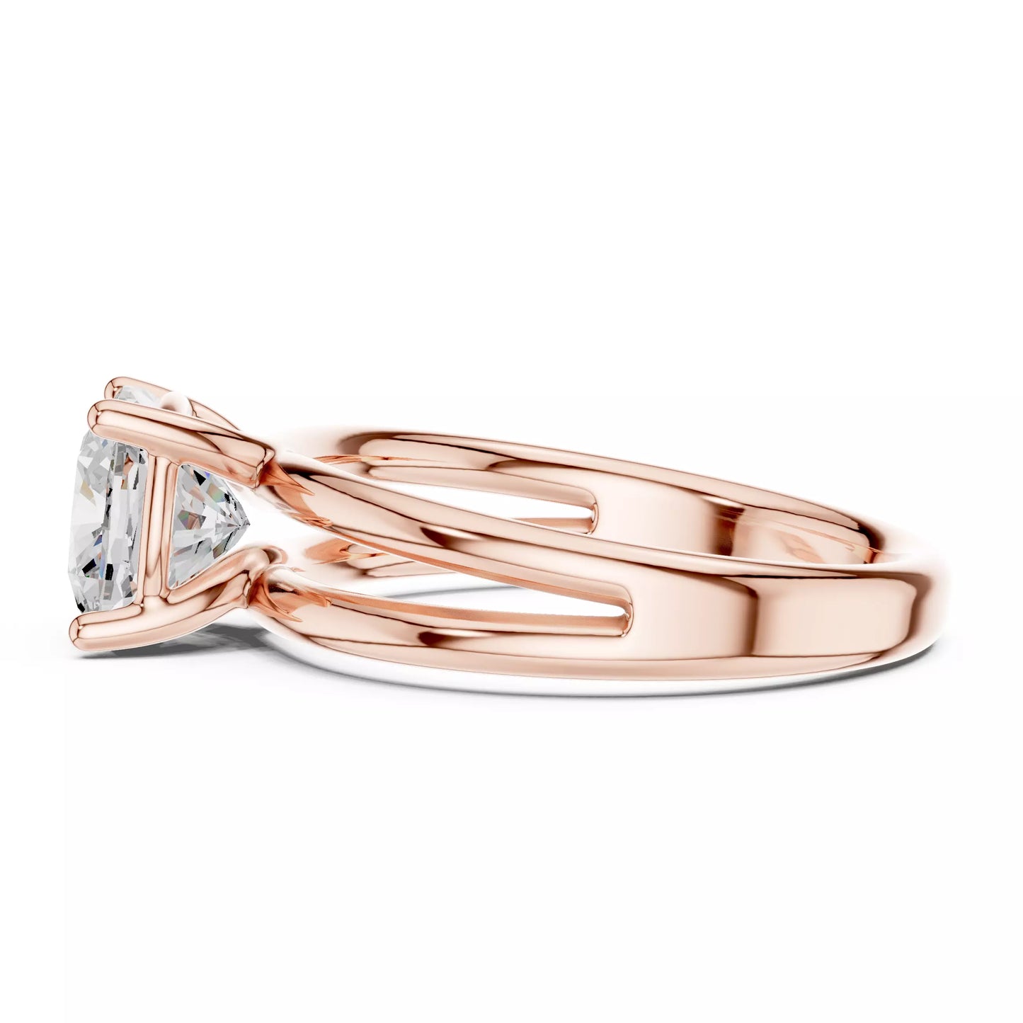 2.00 ctw Cushion Diamond Solitaire Split Shank Engagement Ring