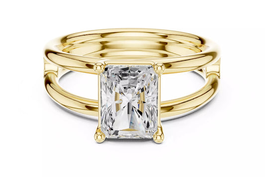 2.00 ctw Radiant Diamond Solitaire Split Shank Engagement Ring