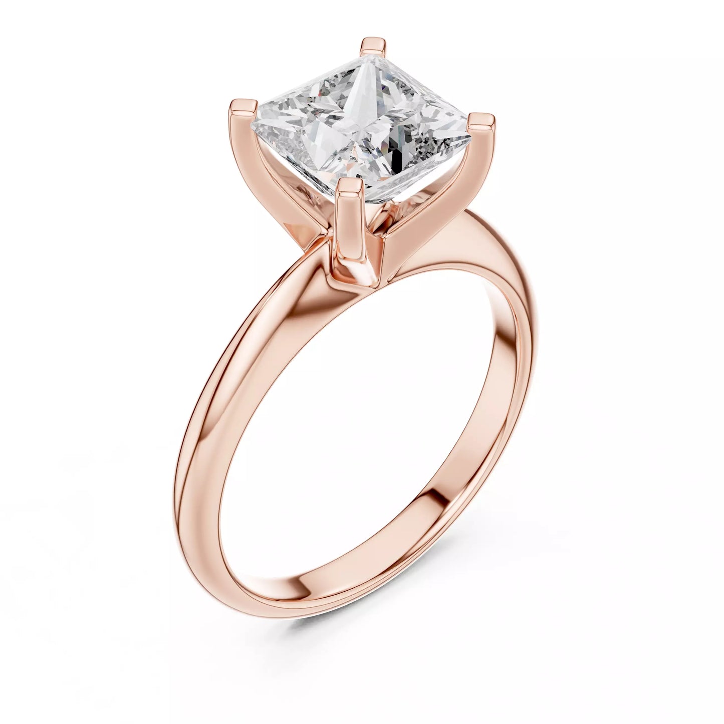 2.00 ctw Princess Diamond Solitaire Engagement Ring