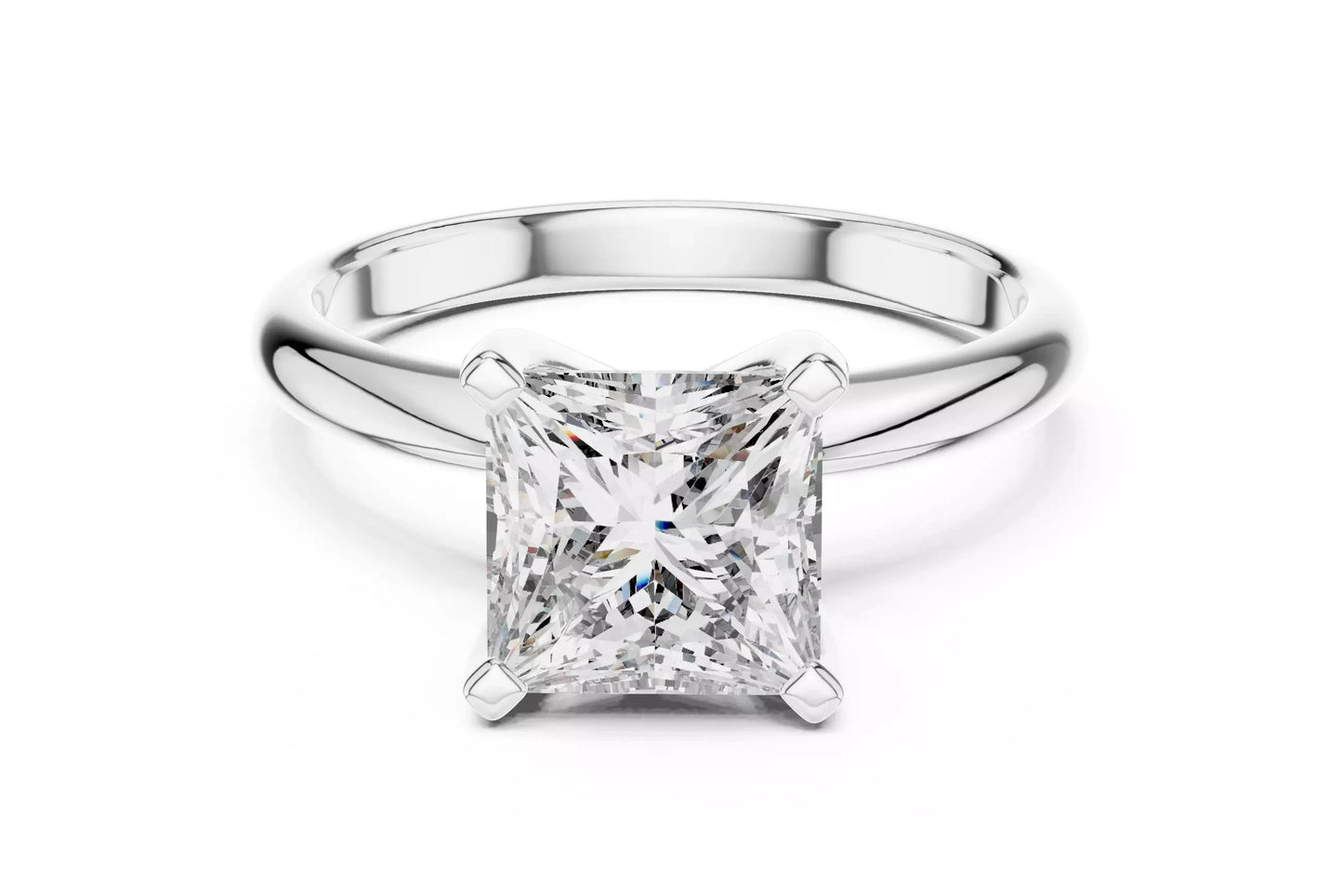 2.00 ctw Princess Diamond Solitaire Engagement Ring