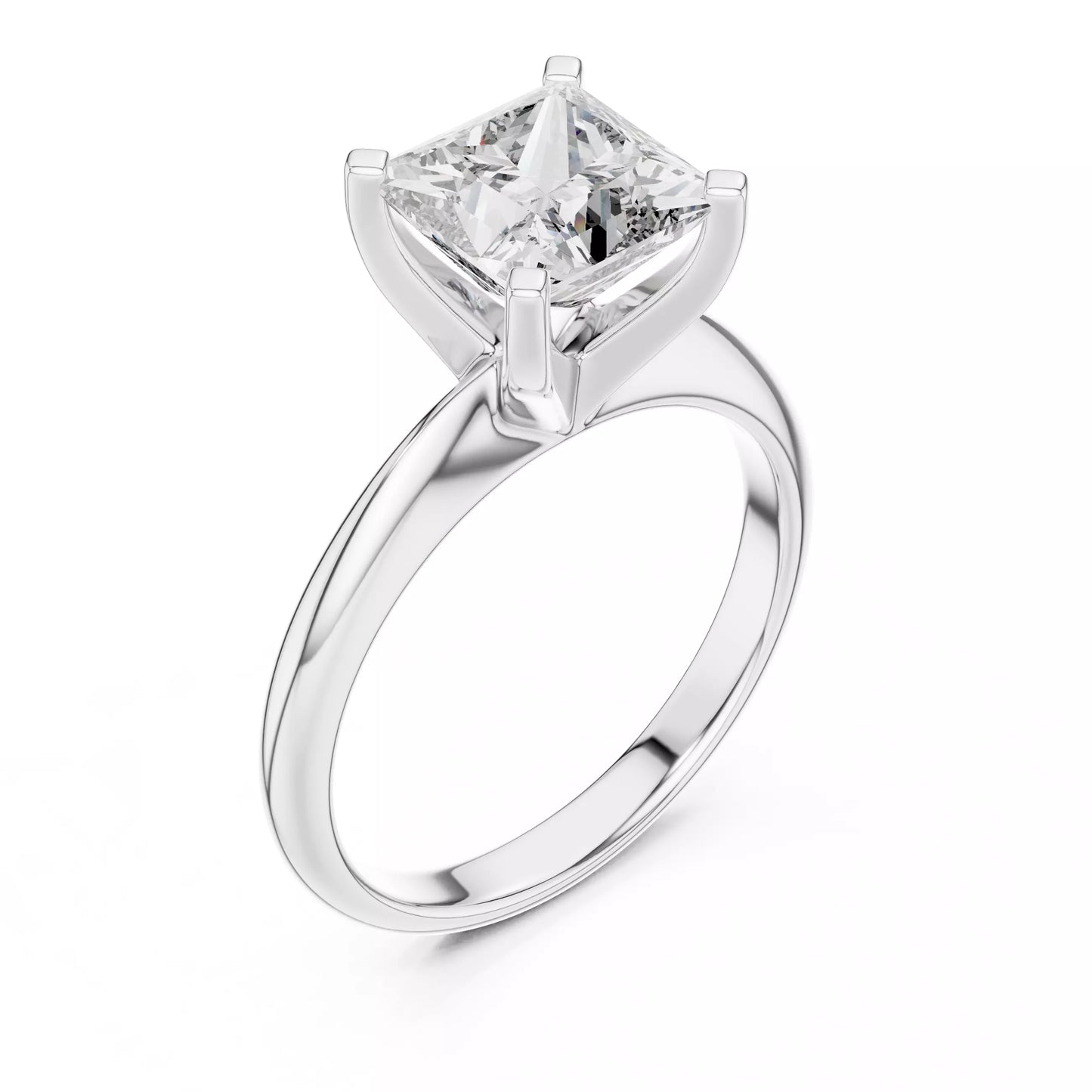 2.00 ctw Princess Diamond Solitaire Engagement Ring